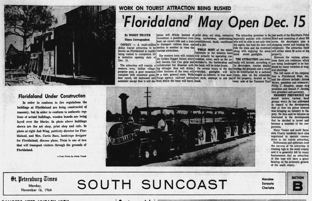 Floridaland - Nov 16 1964 Opening